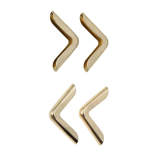 YWBL-WH 50pcs Vintage Iron Book Corner Protectors for Scrapbooking & Photo Albums - C103 Aurichalceous - View 8 of 10