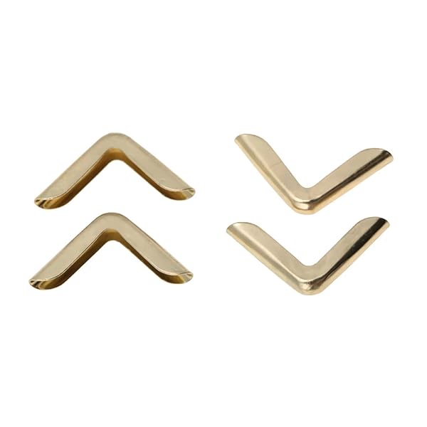 YWBL-WH 50pcs Vintage Iron Book Corner Protectors for Scrapbooking & Photo Albums - C103 Aurichalceous - View 9 of 10