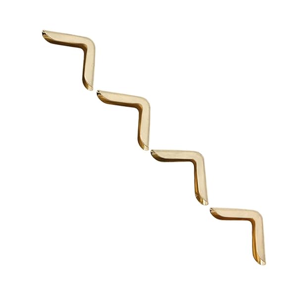 YWBL-WH 50pcs Vintage Iron Book Corner Protectors for Scrapbooking & Photo Albums - C103 Aurichalceous - View 10 of 10