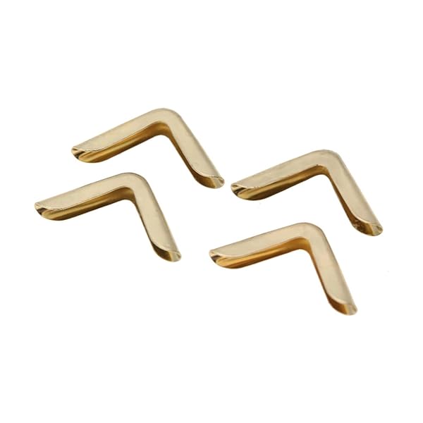 YWBL-WH 50pcs Vintage Iron Book Corner Protectors for Scrapbooking & Photo Albums - C103 Aurichalceous - View 2 of 10