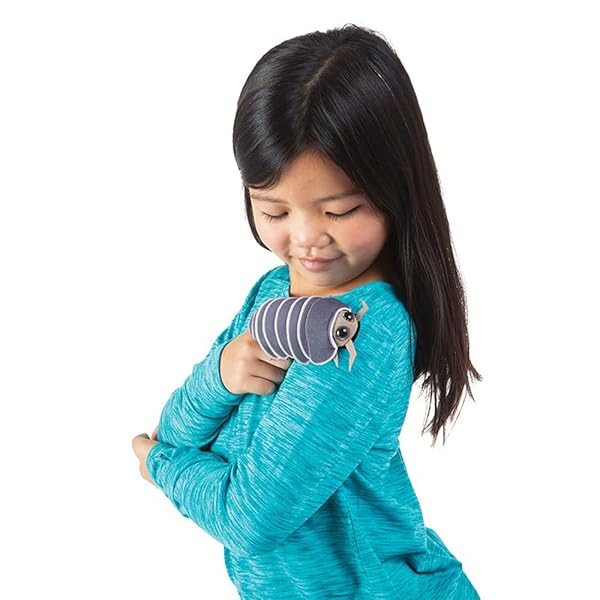 Folkmanis Folkmanis Mini Roly Poly Gray Finger Puppet for Kids Fun and Imaginative Play - View 2 of 6