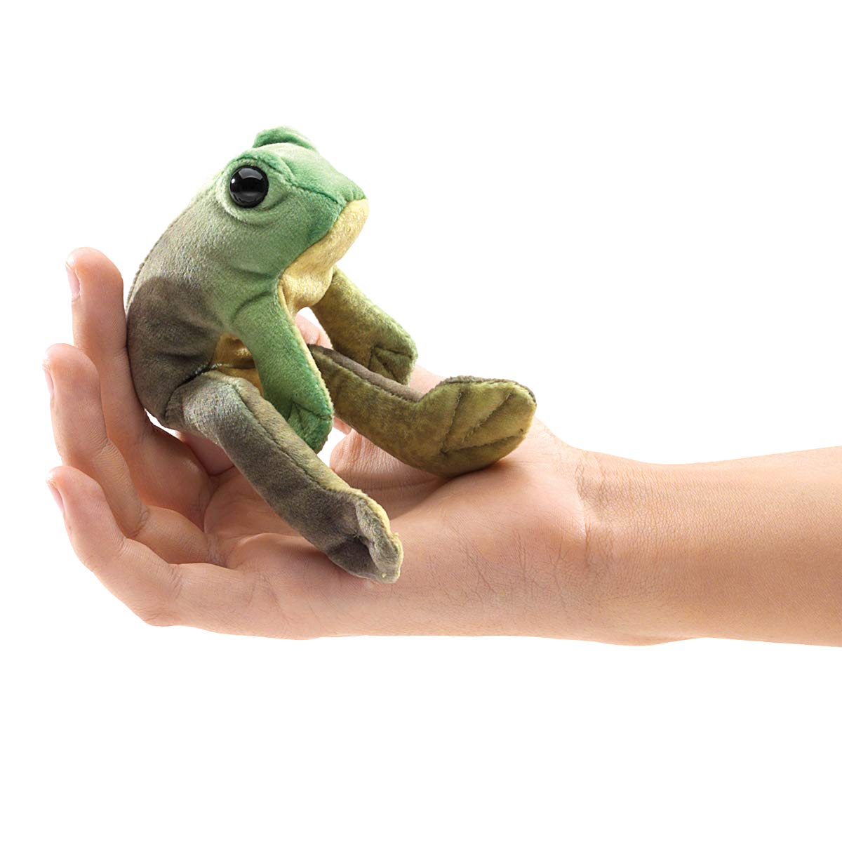 Folkmanis Folkmanis Mini Sitting Frog Green Plush Toy Perfect for Kids and Collectors
