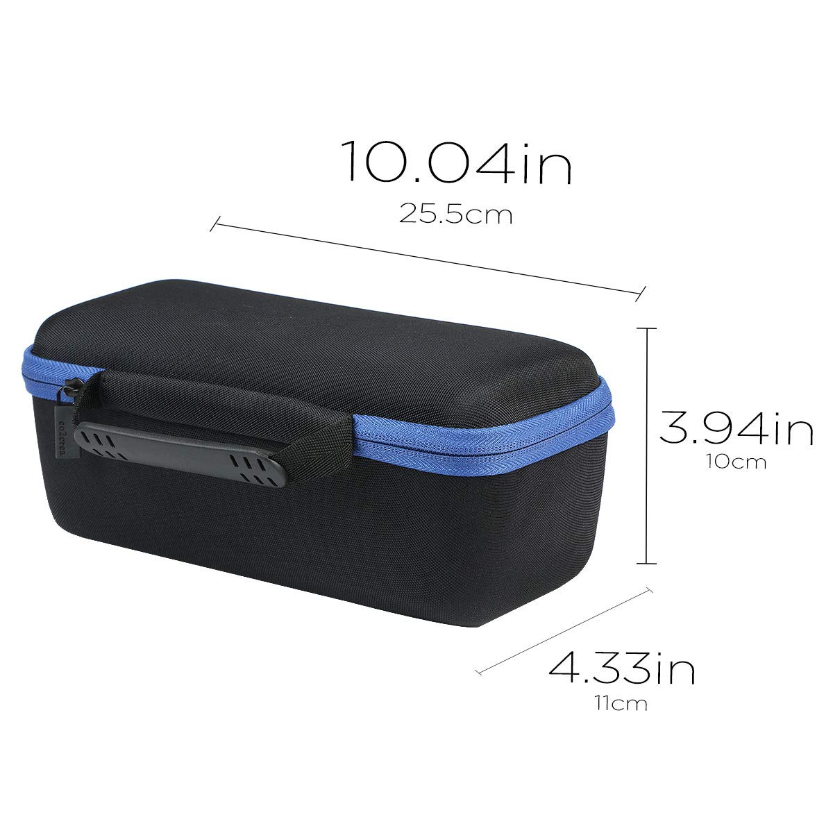 co2CREA co2CREA Hard Travel Case for DOSS SoundBox Pro Wireless Bluetooth Speaker Black with Blue Interior - View 6 of 7