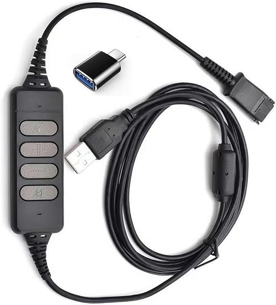 Buy Earsinger DA80 USB A & C Audio Processor - Mute Adapter for Plantronics QD Headsets HW510/520/251/310