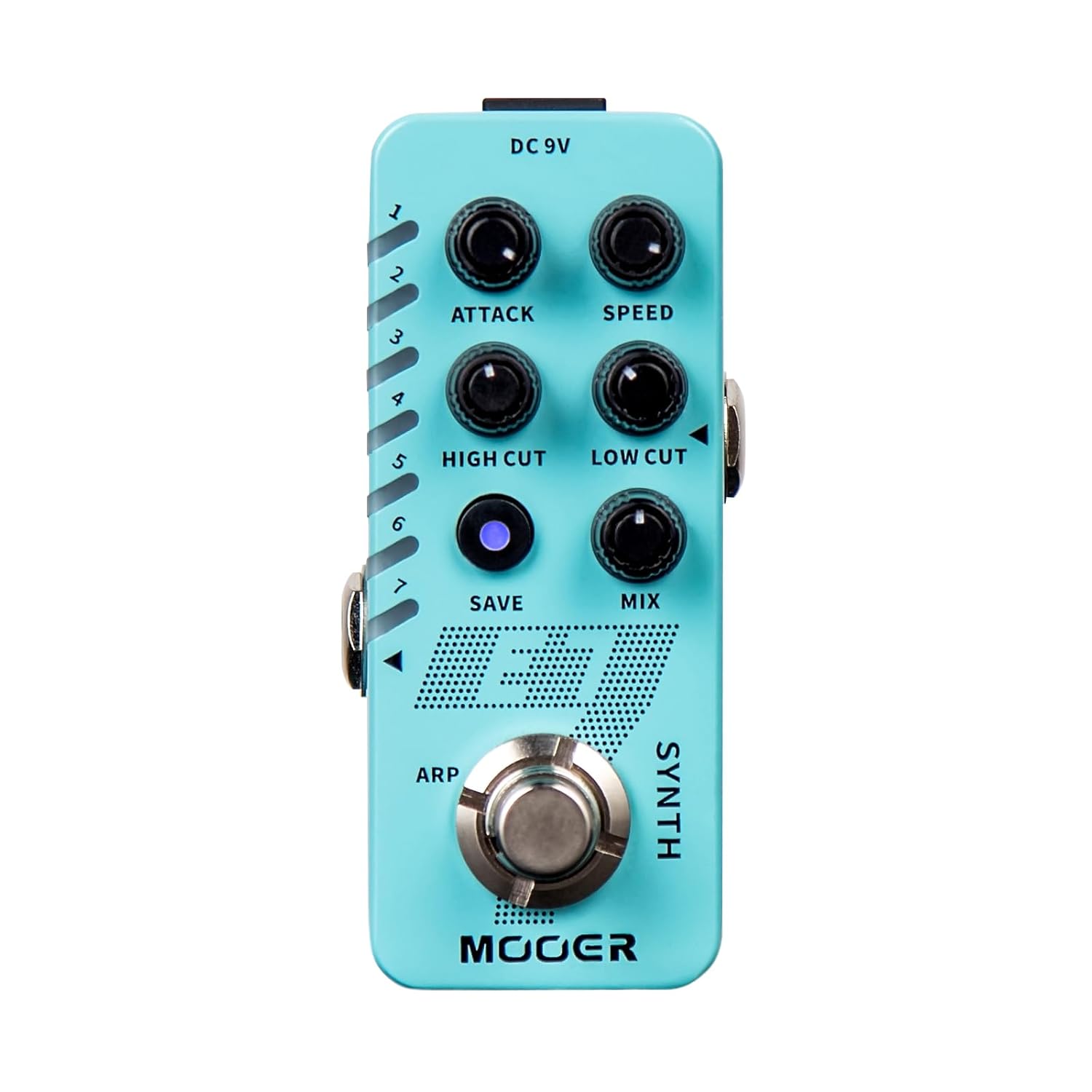 MOOER E7 Polyphonic Guitar Synth Pedal with 7 Tones Arpeggiator and Preset Slots for Enhanced Sound Control