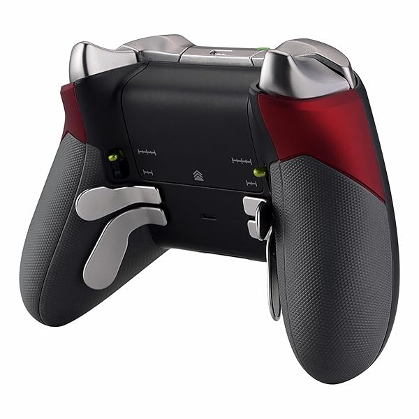 eXtremeRate Soft Touch Red Rubberized Side Rails & Grips for Xbox One Elite Controller 1698 - Upgrade Your Gaming Experience!