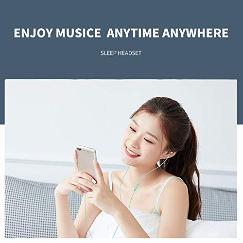 MAXROCK MAXROCK Total Soft Silicon Headphones with Mic for Sleep and Travel Compatible with Cellphones Tablets Light Green - View 7 of 9