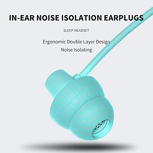 MAXROCK MAXROCK Total Soft Silicon Headphones with Mic for Sleep and Travel Compatible with Cellphones Tablets Light Green - View 8 of 9