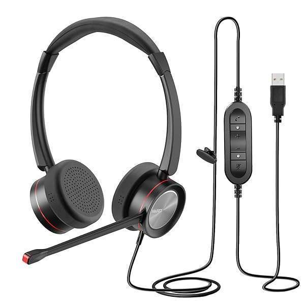 MAIRDI MAIRDI Noise-Canceling USB Headset with Microphone for Zoom, Teams, and Dictation - Perfect for Office and Call Center Use - View 3 of 9