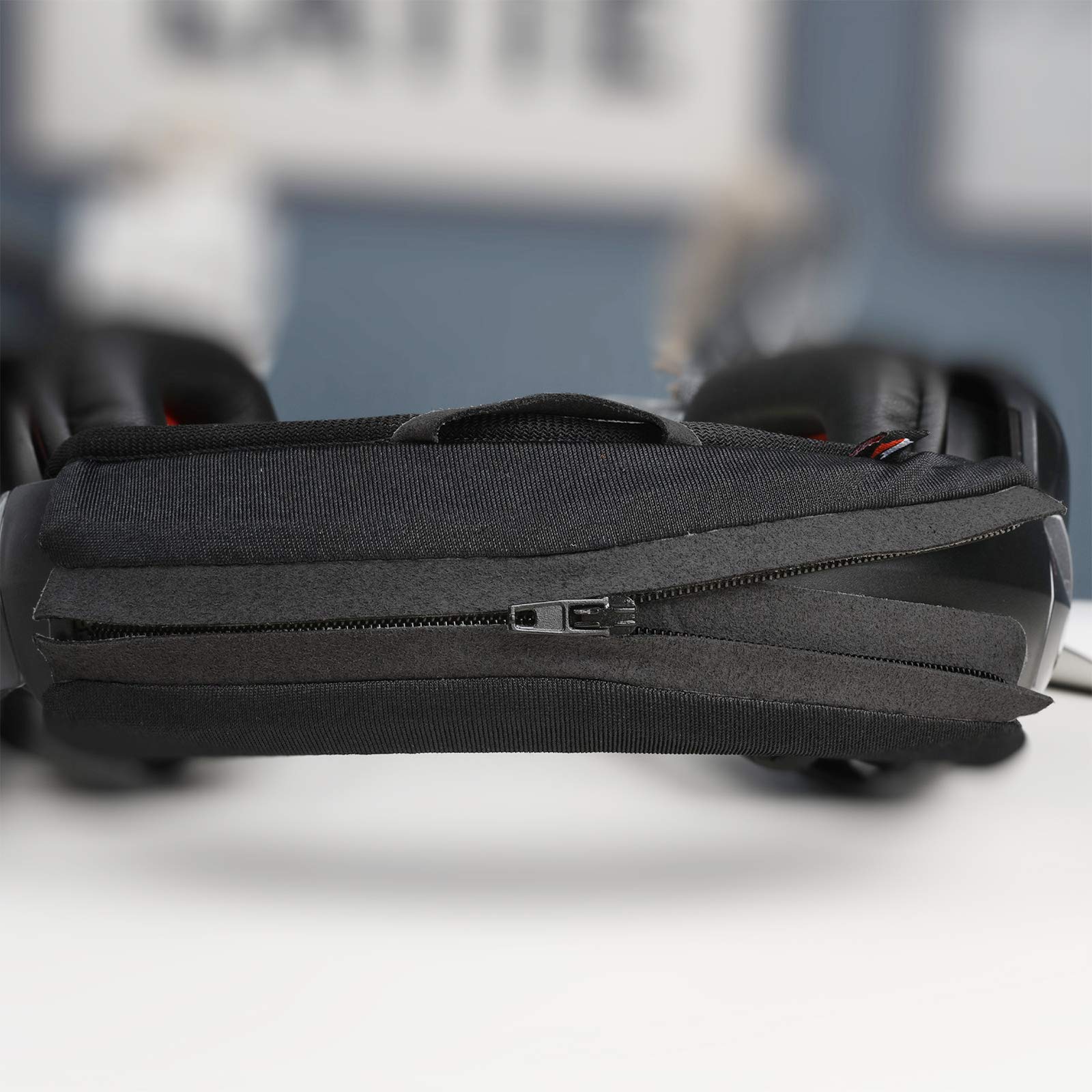 Large Replacement Headband Cushion Pad Cover with Zipper for Headphones Black - View 6 of 7