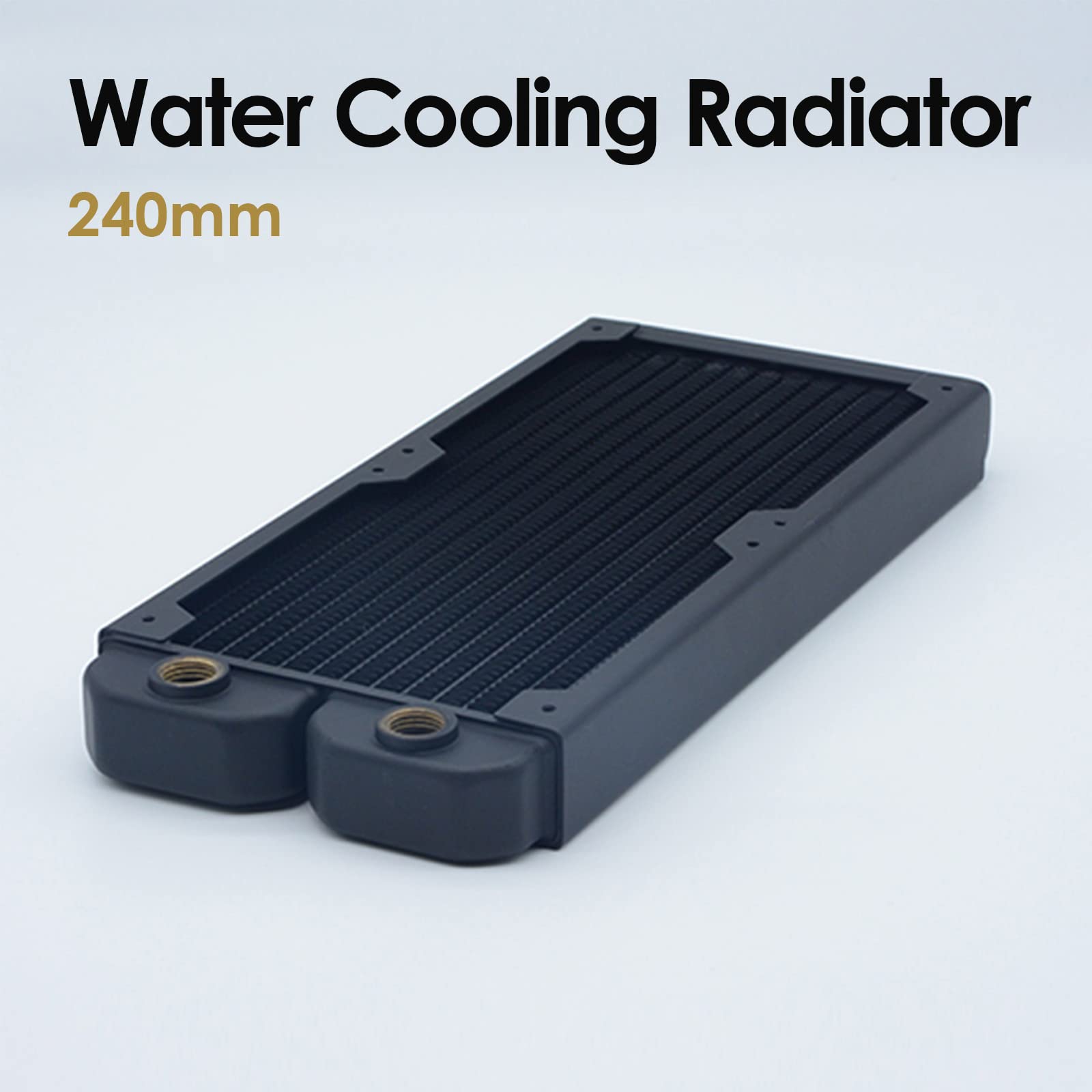 ASHATA ASHATA 240mm Copper Water Cooling Radiator for PC CPU Heat Sink with G1/4 Thread and 14 Pipes Efficient Cooling Solution - View 2 of 9
