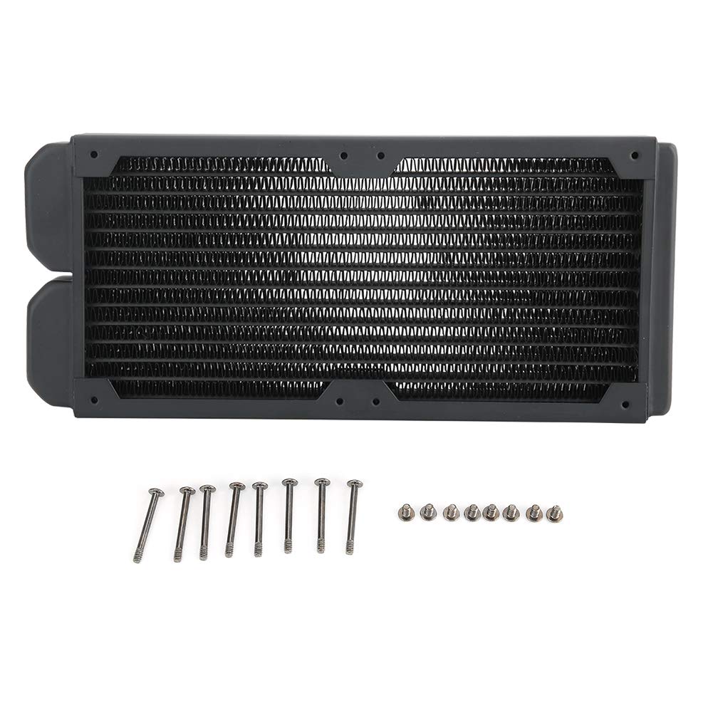 ASHATA ASHATA 240mm Copper Water Cooling Radiator for PC CPU Heat Sink with G1/4 Thread and 14 Pipes Efficient Cooling Solution - View 7 of 9