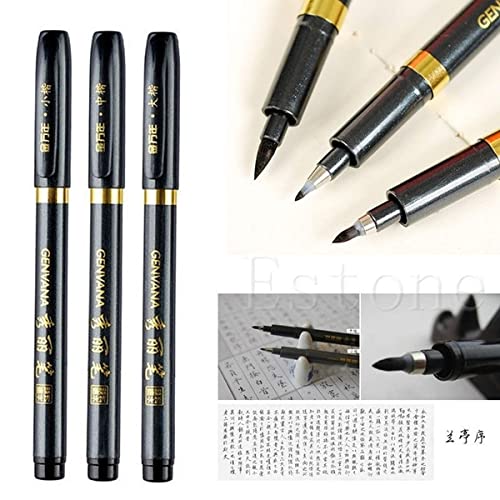 Maxmartt Maxmartt 3 Pcs Calligraphy Pen Set - Ink Pens for Chinese & Japanese Writing, Drawing & Shodo - Perfect for Beginners - View 3 of 10