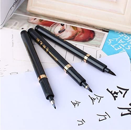 Maxmartt Maxmartt 3 Pcs Calligraphy Pen Set - Ink Pens for Chinese & Japanese Writing, Drawing & Shodo - Perfect for Beginners - View 9 of 10