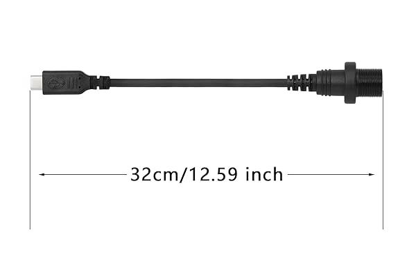 CERRXIAN CERRXIAN 30cm USB Type C 2.0 Mount Extension Cable for Car Boat Motorcycle Truck Dashboard - View 6 of 8
