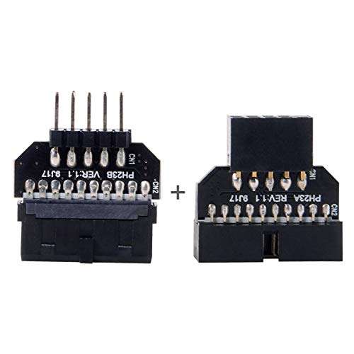 cablecc Reversible USB 2.0 9-Pin to USB 3.0 20-Pin Female Adapter - Cablecc 1 Set for Motherboard Connectivity - View 5 of 8