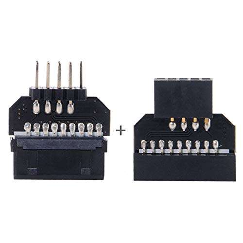 cablecc Reversible USB 2.0 9-Pin to USB 3.0 20-Pin Female Adapter - Cablecc 1 Set for Motherboard Connectivity - View 6 of 8