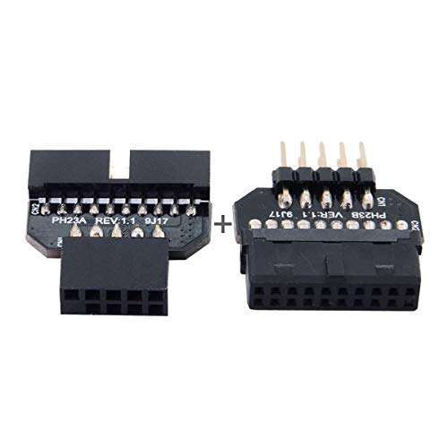 cablecc Reversible USB 2.0 9-Pin to USB 3.0 20-Pin Female Adapter - Cablecc 1 Set for Motherboard Connectivity - View 8 of 8