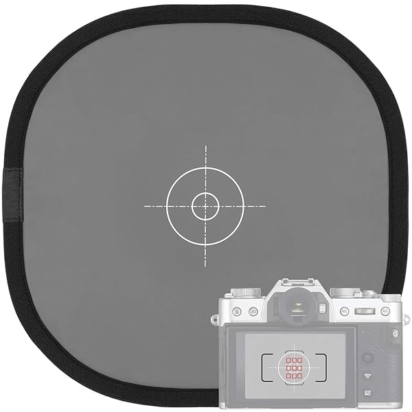 Anwenk Anwenk 12x12 Inch Grey Card for Photography - Double-Sided White Balance Reflector with Carry Pouch