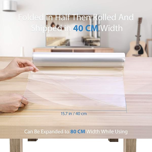 STOBOK STOBOK Clear Cellophane Wrap Roll 31.5 in x 100 Ft 3 Mil Thick Transparent Film for Flowers Craft and Basket Packing - View 2 of 6