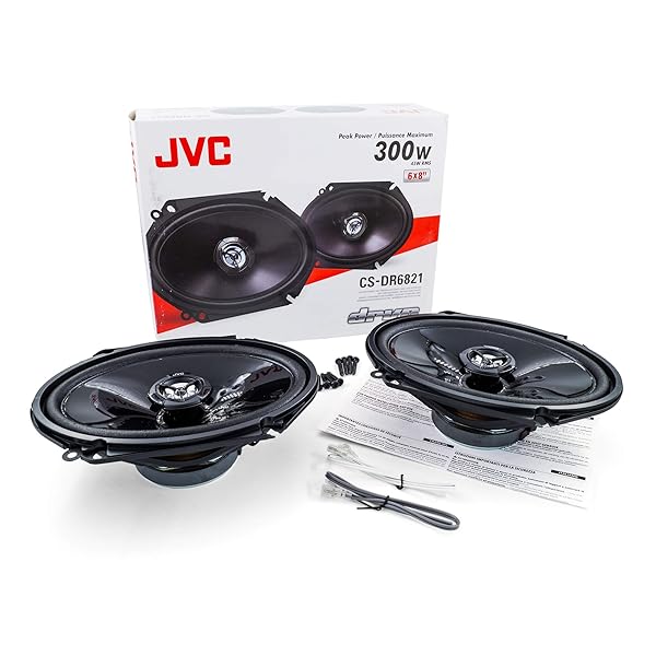 JVC JVC Mobile CS-DR6821 Shallow-Mount Coaxial Speakers 6x8 300 Watts Max 2 Way for Superior Sound Quality - View 6 of 6