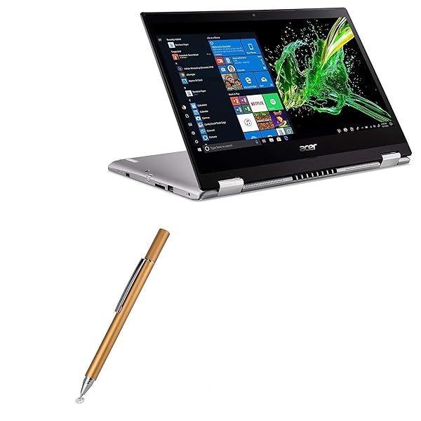 BoxWave Stylus Pen for Acer Spin 3 SP314-53N FineTouch Capacitive Super Precise Champagne Gold