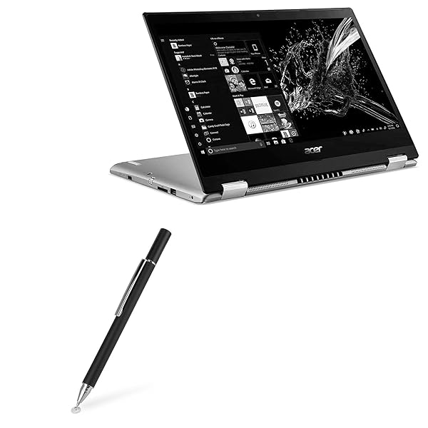 BoxWave BoxWave Stylus Pen for Acer Spin 3 SP314-53N FineTouch Capacitive Super Precise Jet Black - View 2 of 5