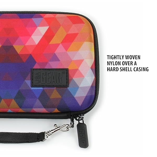 USA Gear USA GEAR Hard Shell Portable Printer Case - Scratch-Resistant, Fits HP Sprocket, Instax Mini Link 2 & Kodak Printomatic - View 7 of 10