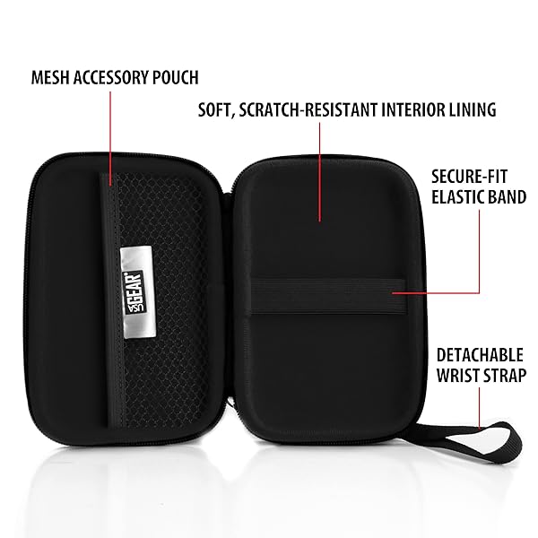 USA Gear USA GEAR Hard Shell Portable Printer Case - Scratch-Resistant, Fits HP Sprocket, Instax Mini Link 2 & Kodak Printomatic - View 9 of 10