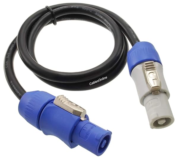 CABLESONLINE.COM ATLANTIC COMPUTERTECH CablesOnline 3ft 16AWG Stage Lighting Fixture PowerCon Compatible Power Through Jumper Cable PC-KA603