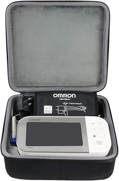co2CREA co2CREA Hard Case for OMRON Platinum BP5450 Gold BP5350 7 Series BP7350 10 Series BP7450 Upper Arm Blood Pressure Monitor Case Only