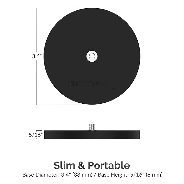 SABRENT Buy SABRENT Rubber Coated Magnetic Mount for Action Cameras & DSLRs - CS-MG88 - View 5 of 7