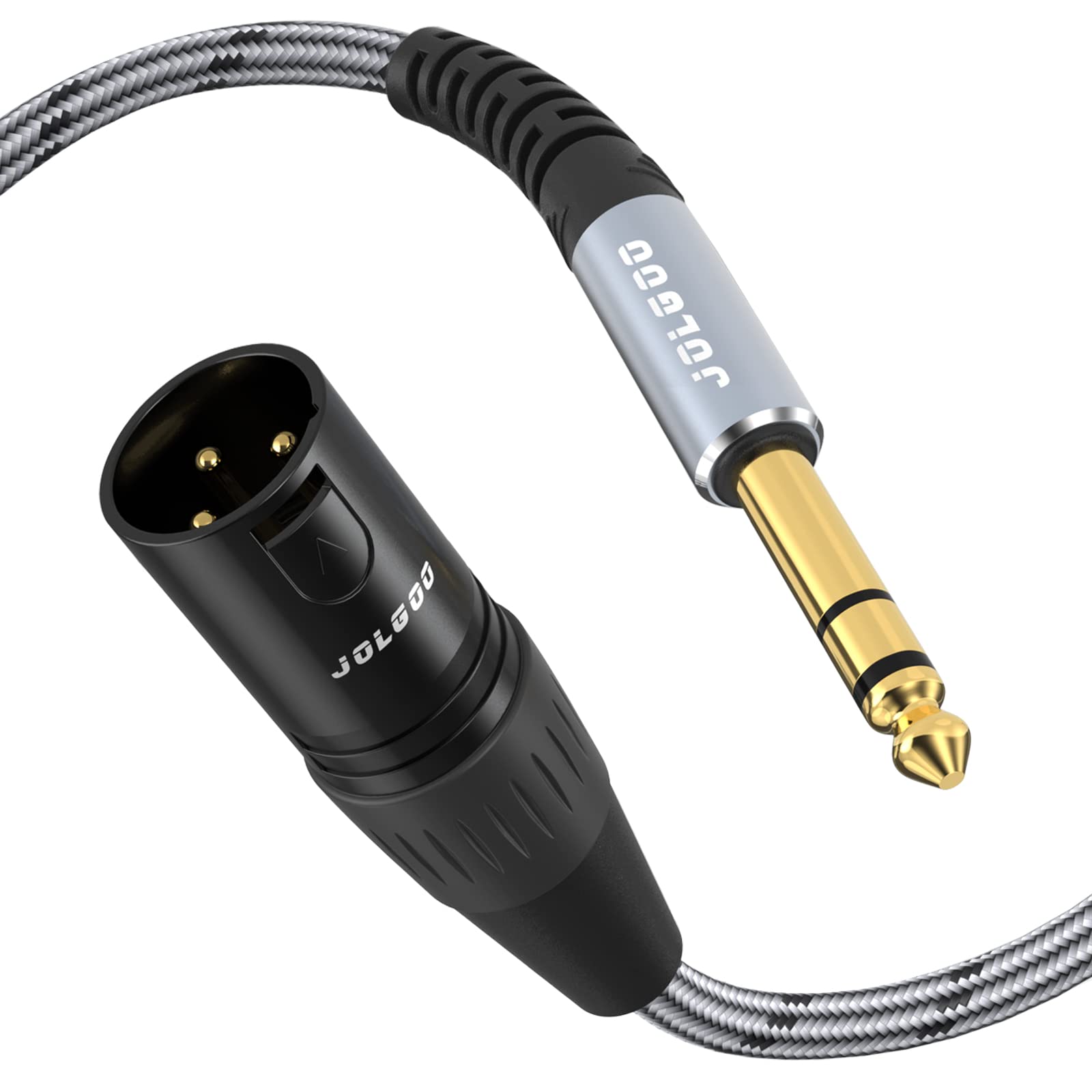 JOLGOO JOLGOO 6.6 ft TRS to XLR Male Cable Balanced 6.35mm for Microphones High Quality Audio Connection