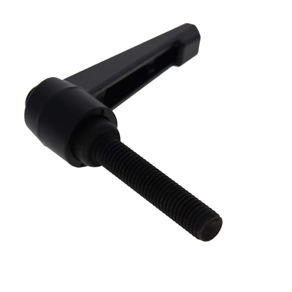 Othmro Othmro Adjustable Clamping Lever Handle M10 Thread Push Button Ratchet Locking Handle Aluminum Alloy Black 1Pcs
