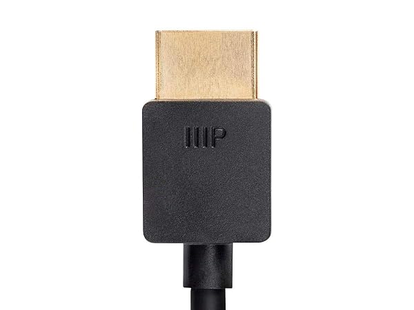 Monoprice Monoprice 8K Ultra High Speed Slim HDMI Cable - HDMI 2.1, 8K@60Hz, 4K@120Hz, 48Gbps, 1ft, No Logo - View 3 of 4