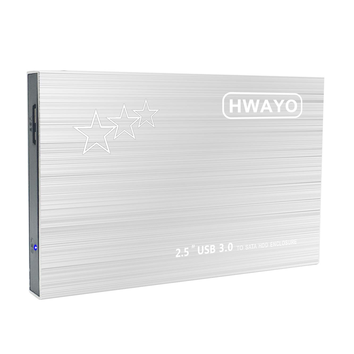 HWAYO HWAYO 1TB Portable External Hard Drive Ultra Slim USB 3.0 for PC Laptop Mac Chromebook Xbox One Silver - View 2 of 7
