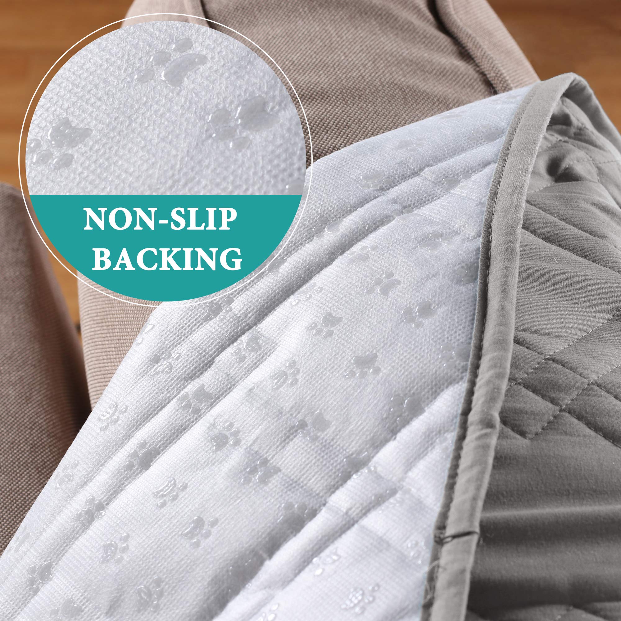 Turquoize Turquoize Waterproof Recliner Chair Cover for Small Recliners Quilted Pet Protector Soft Cotton Finish Non Slip Dove Color - View 4 of 7