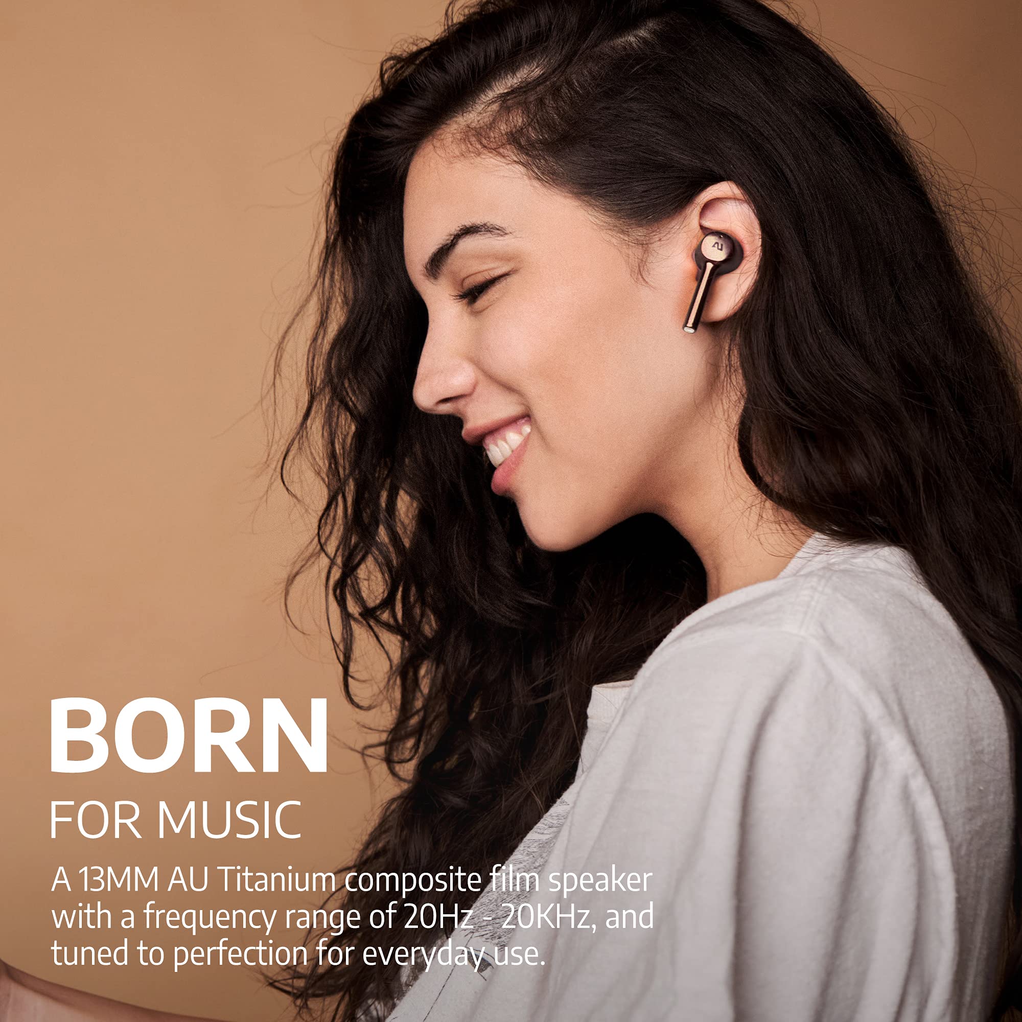 ausounds Ausounds AU-Stream True Wireless Bluetooth Earbuds Gold for Superior Sound and Comfort - View 2 of 8