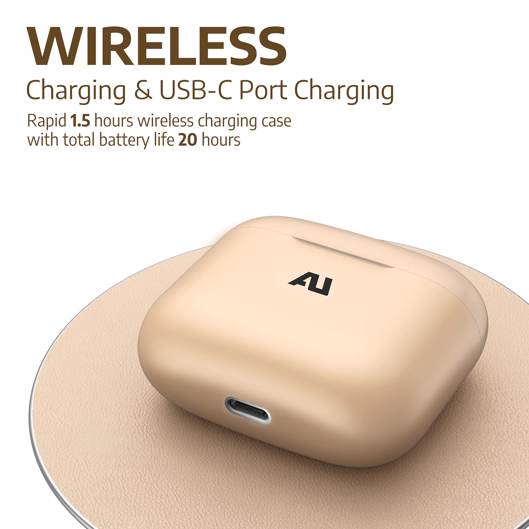 ausounds Ausounds AU-Stream True Wireless Bluetooth Earbuds Gold for Superior Sound and Comfort - View 3 of 8