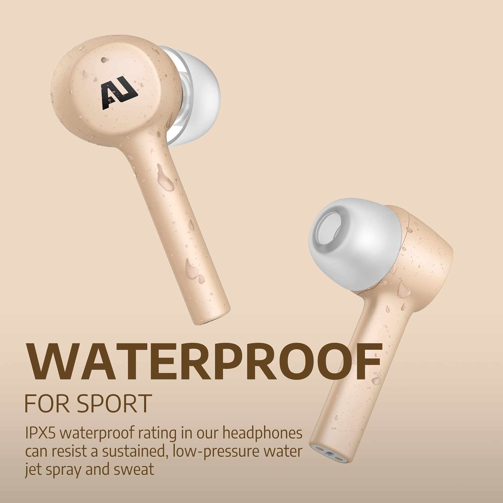 ausounds Ausounds AU-Stream True Wireless Bluetooth Earbuds Gold for Superior Sound and Comfort - View 5 of 8