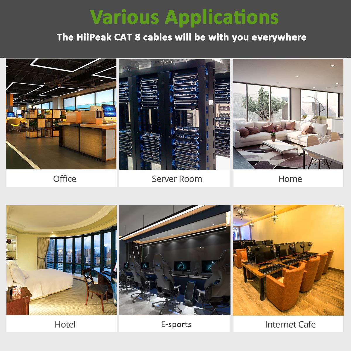 Cat8 Ethernet Cable 20FT Heavy Duty High Speed 40Gbps Weatherproof SFTP UV Resistant for Router Modem PC Indoor Outdoor Use - View 7 of 8