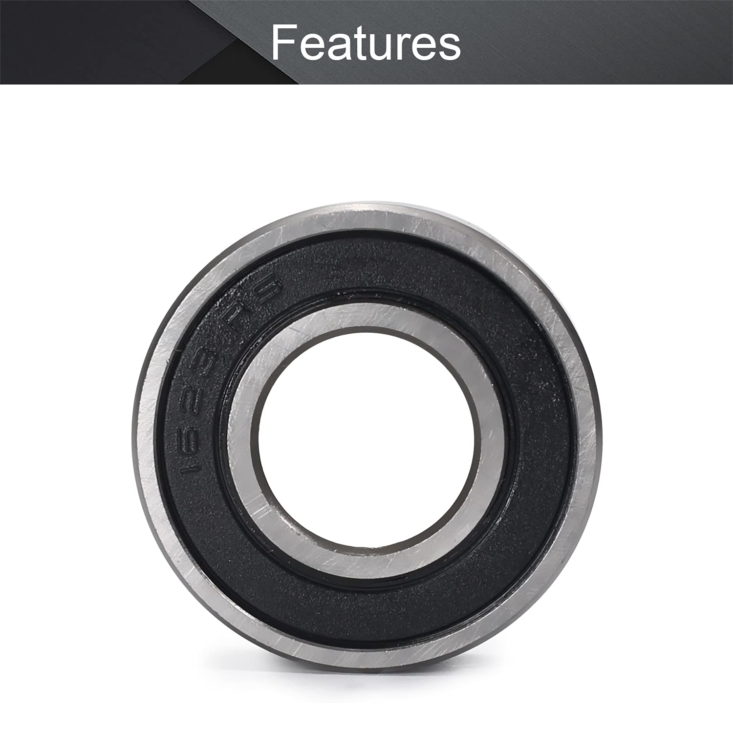 Othmro Othmro 2pcs 1623 2RS Deep Groove Ball Bearings High Carbon Steel 15.9mmx34.9mmx11.1mm Double Shielded P0 Quality Bearings - View 3 of 9