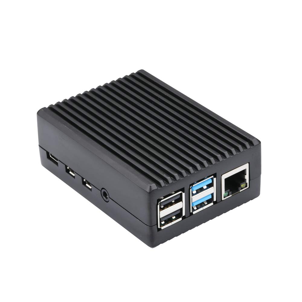 Raspberry Pi 4 Aluminum Case Black Enclosure for RPI 4 Model B Durable Metal Box