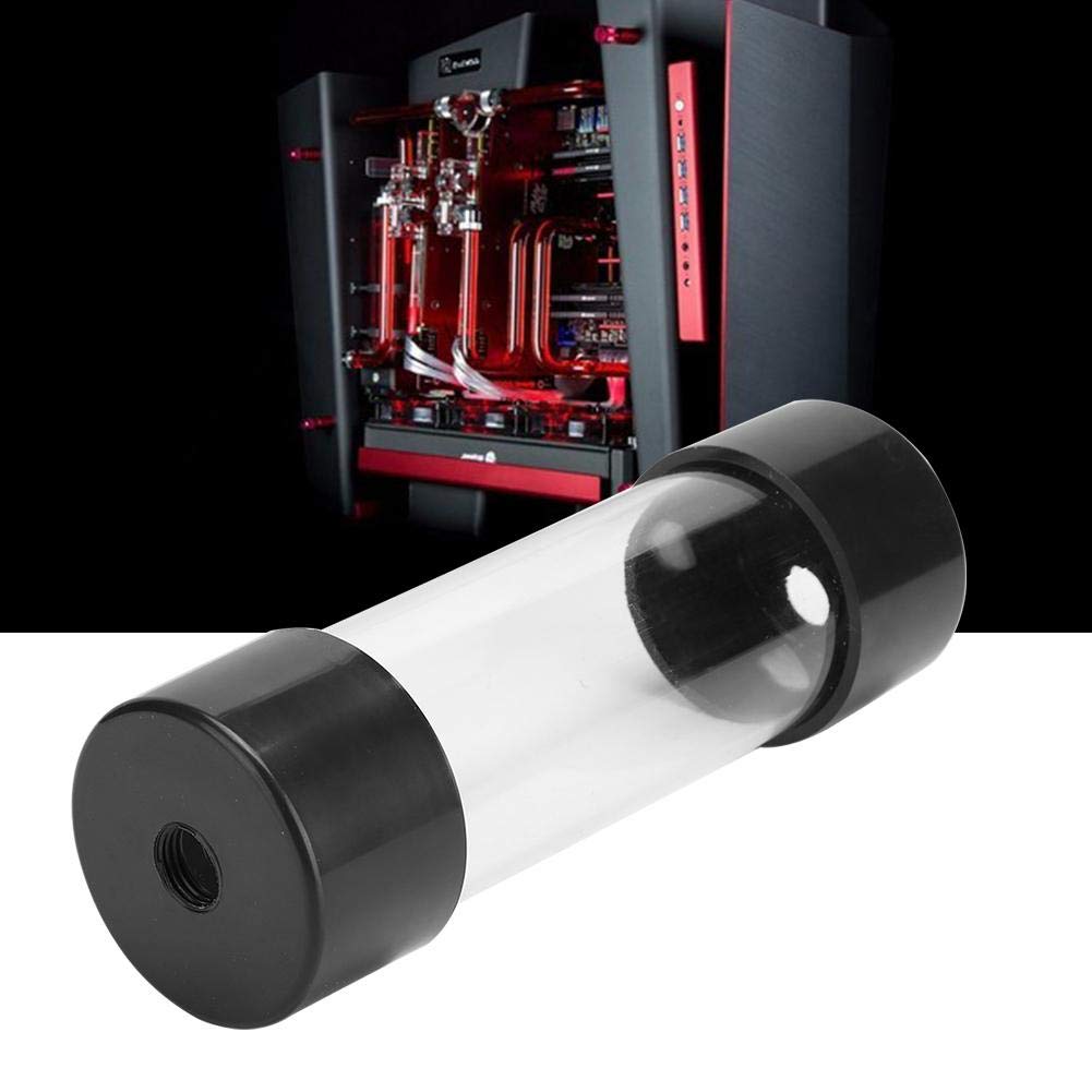 ASHATA ASHATA Cylinder Water Cooling 150mm Transparent Fast Cooling G1/4 Thread Heat Exchanger Reservoir Radiator for PC Components - View 2 of 8