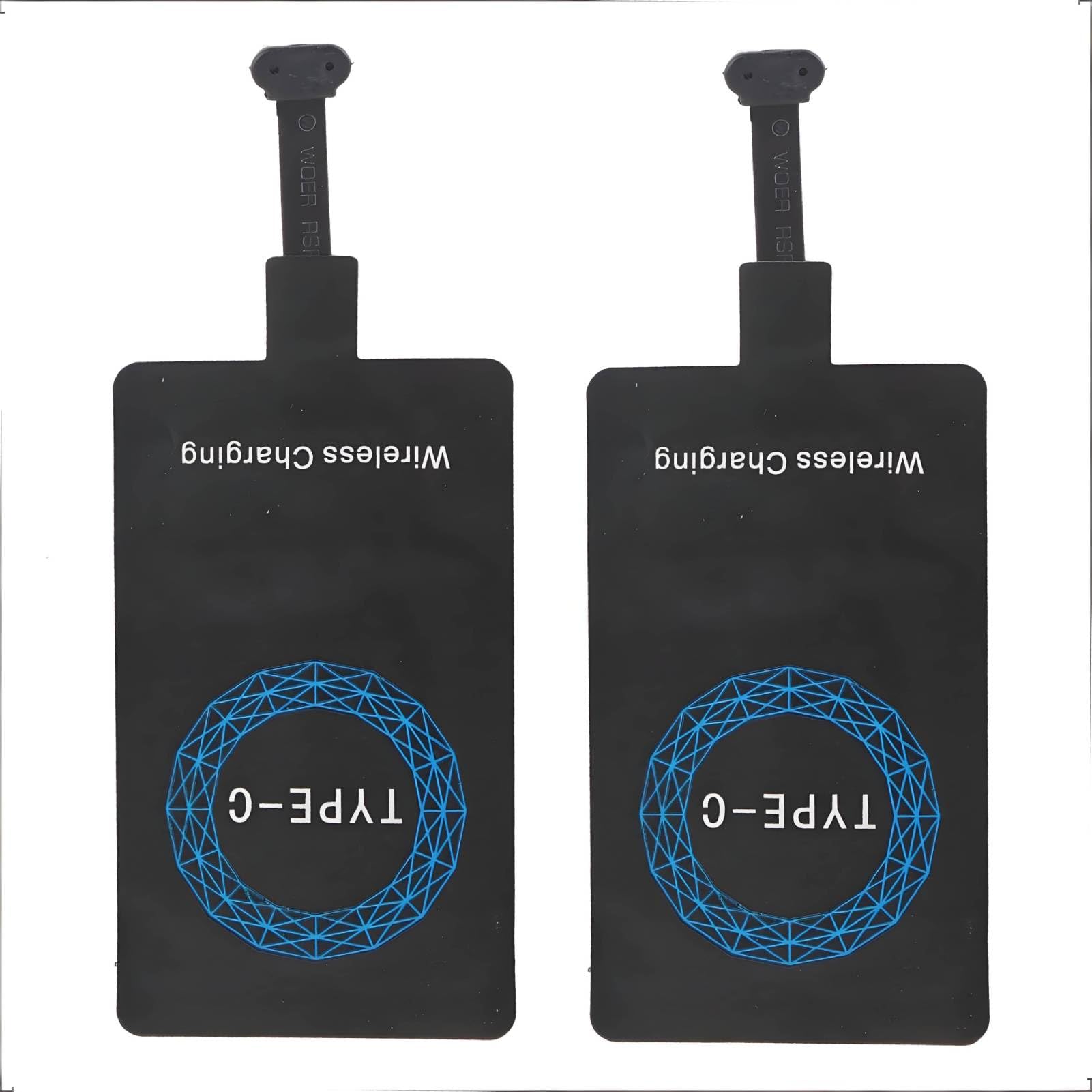 ASHATA 2Pcs Type C Qi Adapter: Fast USB C Charging Receiver for All Type C Phones