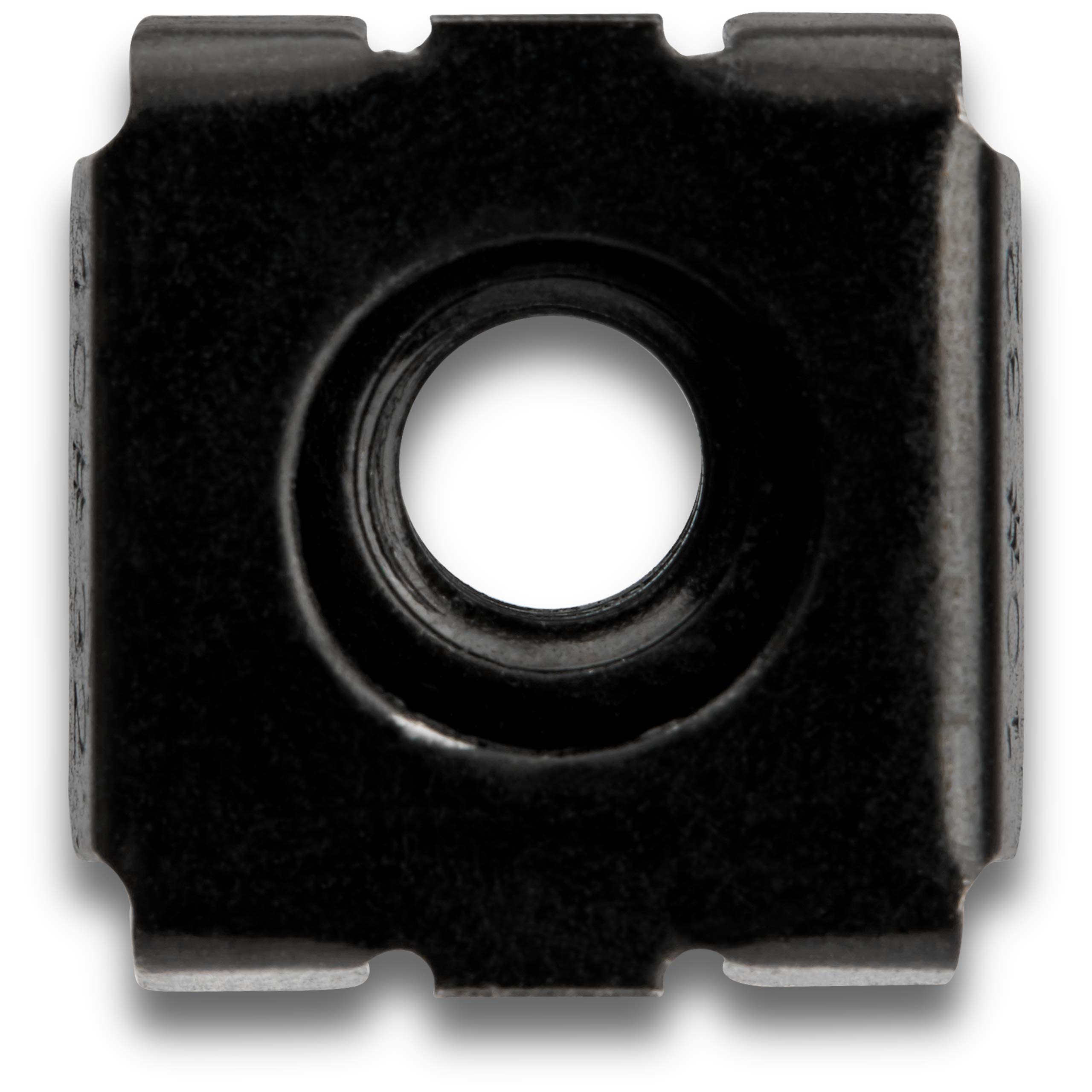 StarTech.com 10-32 Cage Nuts 50 Pack Rack Mount Clip Nuts for Square Hole Server Rack Black TAA - View 3 of 4