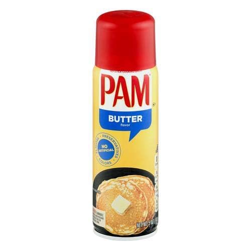 Pam GM Concepts Pam Butter Flavor Canola Oil Spray (Pack of 4) - Perfect for Cooking & Baking!
