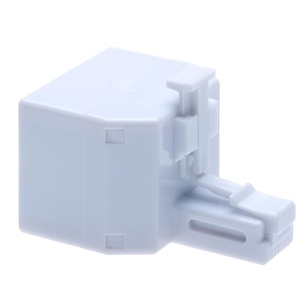 Keple RJ11 Adapter & 2-Way Splitter: Universal Phone Coupler for Landline & Broadband | 4 Wire Converter | White - View 5 of 6
