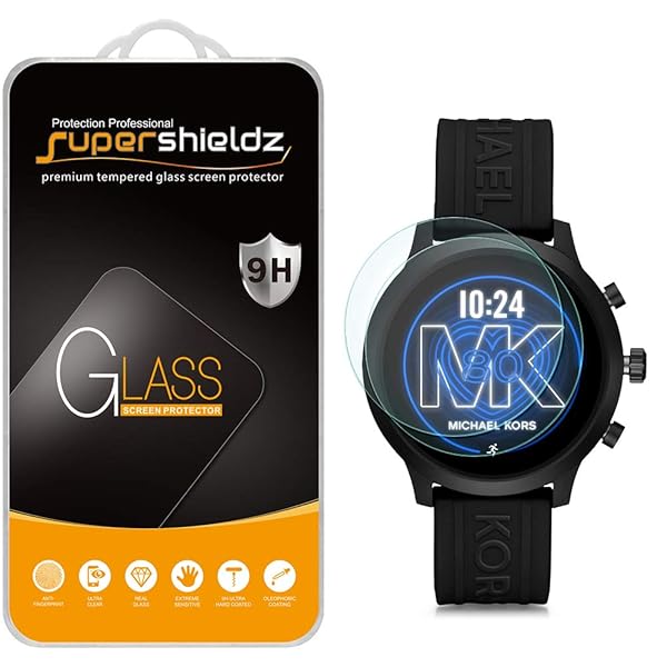 Supershieldz Supershieldz 2 Pack Tempered Glass Screen Protector for Michael Kors Access Gen 4 MKGO Smartwatch Anti Scratch Bubble Free