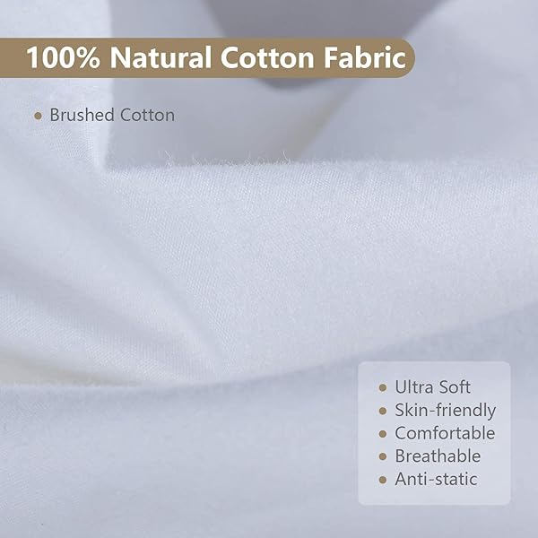 Damome Damome Goose Feathers Down Pillows for Sleeping 2 Pack Queen Size White Bed Pillow Inserts 100 Cotton Cover Ideal for All Sleepers - View 6 of 9